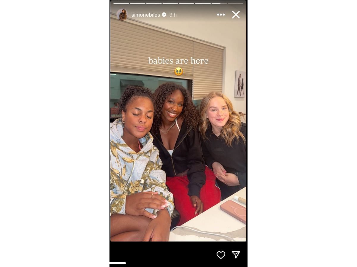 Biles’ Instagram story